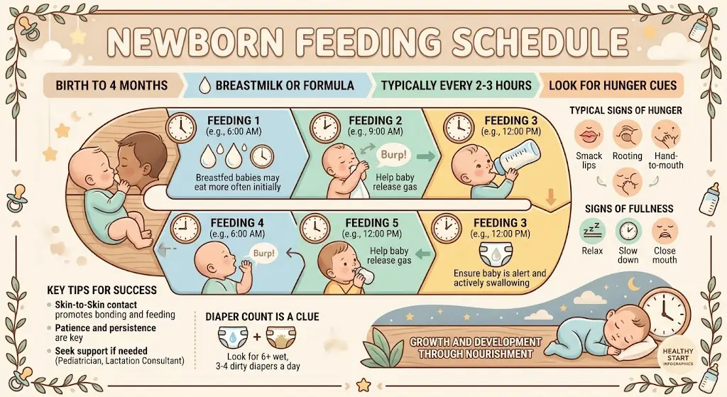 Newborn Feeding Schedule: How Often & How Much to Feed Breastmilk